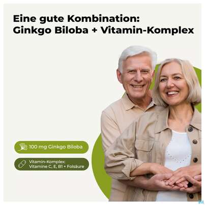 Sie sehen eine Packung Ginkgo Kapseln 100mg +b1+c+e Avi 48st, Produktbild: 05 Ginkgo Kapseln 100mg +b1+c+e Avi 48st, A-Nr.: 3831256 - 05
