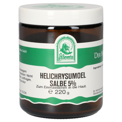 Sie sehen eine Packung HELICHRYSUMOEL SALBE 5% 220 G, Produktbild: 01 HELICHRYSUMOEL SALBE 5% 220 G, A-Nr.: 5357899 - 01