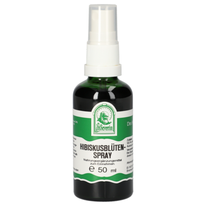 Sie sehen eine Packung HIBISKUSBLUETEN SPRAY 50 ML, Produktbild: 01 HIBISKUSBLUETEN SPRAY 50 ML, A-Nr.: 4444107 - 01