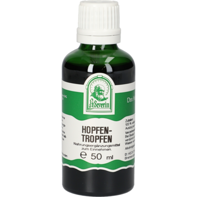 Sie sehen eine Packung HOPFEN TROPFEN 50 ML, Produktbild: 01 HOPFEN TROPFEN 50 ML, A-Nr.: 4312529 - 01