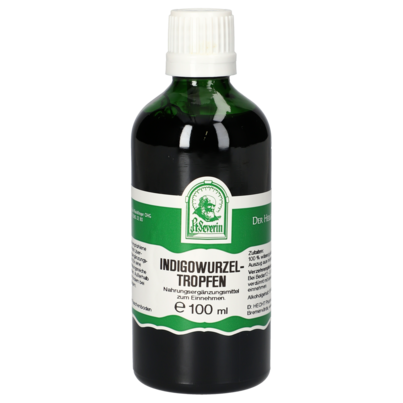 Sie sehen eine Packung INDIGOWURZEL TROPFEN 100 ML, Produktbild: 01 INDIGOWURZEL TROPFEN 100 ML, A-Nr.: 4566276 - 01