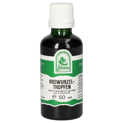 Sie sehen eine Packung IRISWURZEL TROPFEN 50 ML, Produktbild: 01 IRISWURZEL TROPFEN 50 ML, A-Nr.: 4566365 - 01