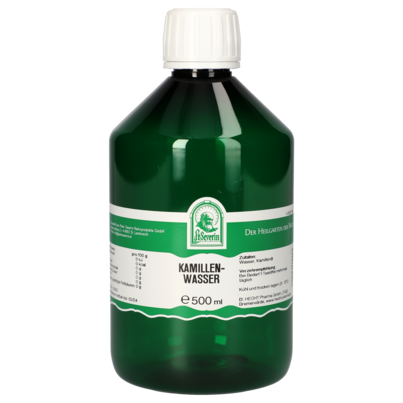 Sie sehen eine Packung KAMILLENWASSER 500 ML, Produktbild: 01 KAMILLENWASSER 500 ML, A-Nr.: 5061302 - 01