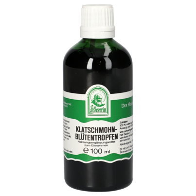 Sie sehen eine Packung KLATSCHMOHNBLUETEN TROPFEN 100 ML, Produktbild: 01 KLATSCHMOHNBLUETEN TROPFEN 100 ML, A-Nr.: 4377581 - 01