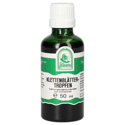 Sie sehen eine Packung KLETTENBLAETTER TROPFEN 50 ML, Produktbild: 01 KLETTENBLAETTER TROPFEN 50 ML, A-Nr.: 5471081 - 01