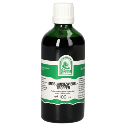 Sie sehen eine Packung KNOBLAUCHZWIEBEL TROPFEN 100ML, Produktbild: 01 KNOBLAUCHZWIEBEL TROPFEN 100ML, A-Nr.: 5470957 - 01
