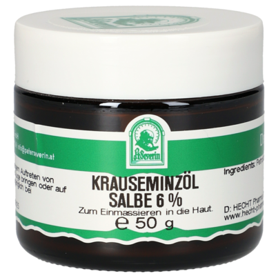 Sie sehen eine Packung KRAUSEMINZOEL SALBE 6% 50 G, Produktbild: 01 KRAUSEMINZOEL SALBE 6% 50 G, A-Nr.: 5340120 - 01