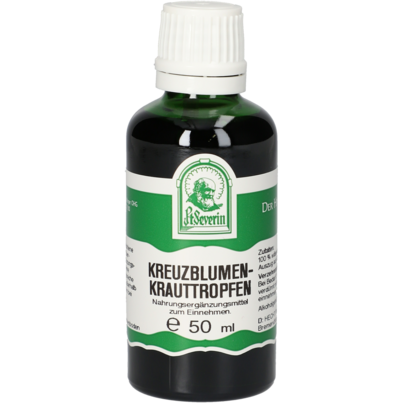 Sie sehen eine Packung KREUZBLUMENKRAUT TROPFEN 50 ML, Produktbild: 01 KREUZBLUMENKRAUT TROPFEN 50 ML, A-Nr.: 4403249 - 01