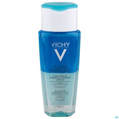Sie sehen eine Packung Vichy Purete Thermale Augen-make-up Entferner Wasserfest 2015 150ml, Produktbild: 01 Vichy Purete Thermale Augen-make-up Entferner Wasserfest 2015 150ml, A-Nr.: 4310068 - 01