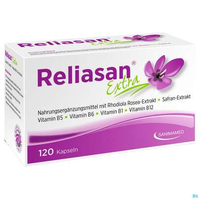Sie sehen eine Packung Reliasan Kapseln 120st, Produktbild: 02 Reliasan Kapseln 120st, A-Nr.: 4856241 - 02