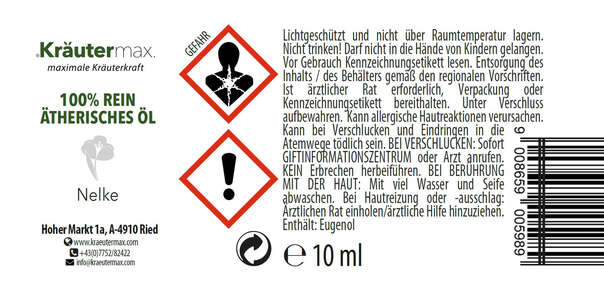 Nelke Öl 10 ml, A-Nr.: 4732102 - 06