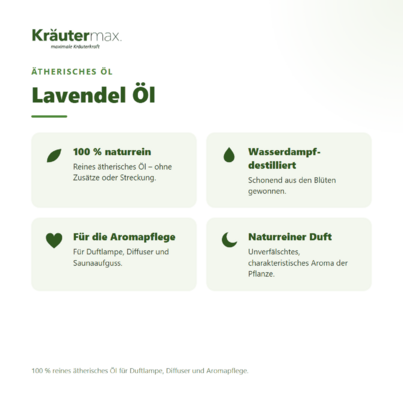 Sie sehen eine Packung Lavendel Öl 10 ml, Produktbild: 02 Lavendel Öl 10 ml, A-Nr.: 4347634 - 02