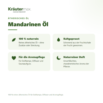 Sie sehen eine Packung Mandarinen Öl 10 ml, Produktbild: 02 Mandarinen Öl 10 ml, A-Nr.: 4318779 - 02
