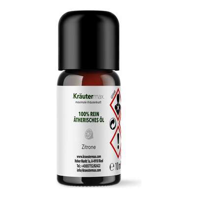 Sie sehen eine Packung Zitronen Öl 10 ml, Produktbild: 01 Zitronen Öl 10 ml, A-Nr.: 4318880 - 01