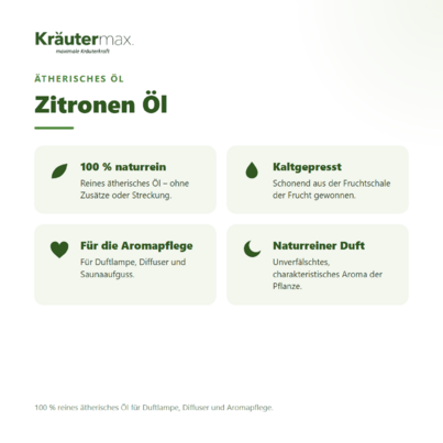Sie sehen eine Packung Zitronen Öl 10 ml, Produktbild: 02 Zitronen Öl 10 ml, A-Nr.: 4318880 - 02