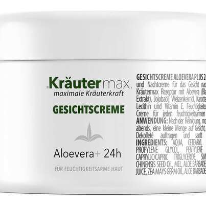 Sie sehen eine Packung Aloevera Gesichtscreme 100 ml, Produktbild: 01 Aloevera Gesichtscreme 100 ml, A-Nr.: 5942190 - 01
