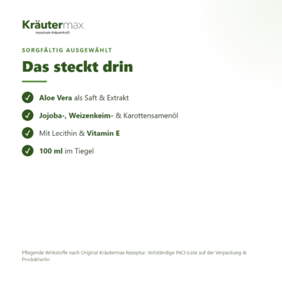 Sie sehen eine Packung Aloevera Gesichtscreme 100 ml, Produktbild: 03 Aloevera Gesichtscreme 100 ml, A-Nr.: 5942190 - 03