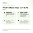 Sie sehen eine Packung Aloevera Saft 1000 ml, Produktbild: 02 Aloevera Saft 1000 ml, A-Nr.: 4731746 - 02