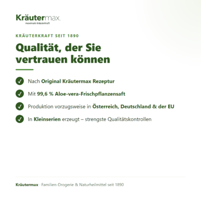 Sie sehen eine Packung Aloevera Saft 1000 ml, Produktbild: 05 Aloevera Saft 1000 ml, A-Nr.: 4731746 - 05
