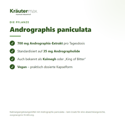 Andrographis Kapseln 700mg 60 Stueck, A-Nr.: 5414203 - 02