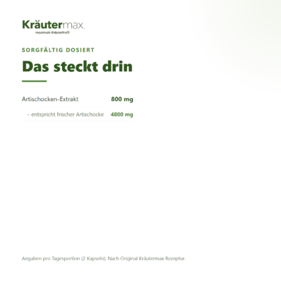 Artischockenextrakt Kapseln 60 Stück, A-Nr.: 5678936 - 03