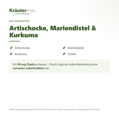 Sie sehen eine Packung Artischocken Kapseln plus Mariendistel Samen 60 Stück, Produktbild: 02 Artischocken Kapseln plus Mariendistel Samen 60 Stück, A-Nr.: 4318319 - 02