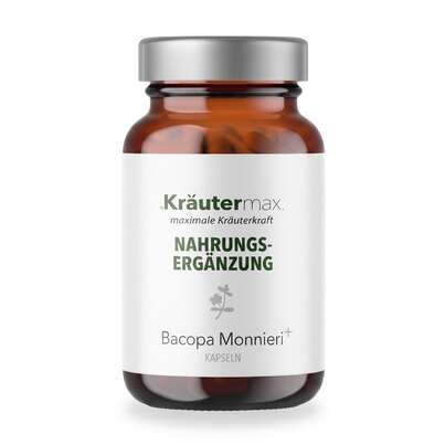 Sie sehen eine Packung Bacopa Monnieri Extrakt Kapseln 60 Stück, Produktbild: 01 Bacopa Monnieri Extrakt Kapseln 60 Stück, A-Nr.: 5804192 - 01