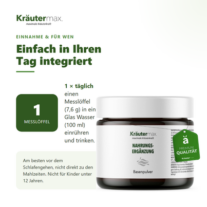 Sie sehen eine Packung Basen Pulver 320 g, Produktbild: 04 Basen Pulver 320 g, A-Nr.: 4760162 - 04
