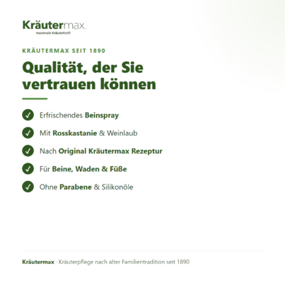 Sie sehen eine Packung Beinspray Rosskastanie 120 ml, Produktbild: 05 Beinspray Rosskastanie 120 ml, A-Nr.: 4730669 - 05