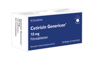 Cetirizin Genericon® lindert Allergiesymptome, A-Nr.: 6073460 - 01