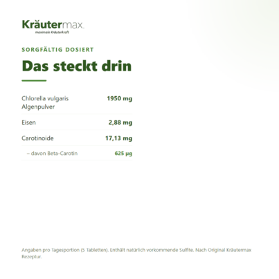 Sie sehen eine Packung Chlorella Tabletten 300 Stück, Produktbild: 03 Chlorella Tabletten 300 Stück, A-Nr.: 5942089 - 03