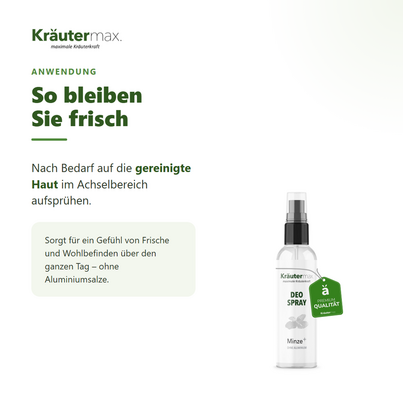 Sie sehen eine Packung Minze Deo 100 ml, Produktbild: 04 Minze Deo 100 ml, A-Nr.: 4347611 - 04