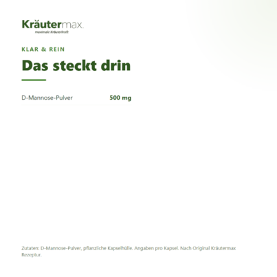 Sie sehen eine Packung D Mannose Kapseln 90 Stück, Produktbild: 03 D Mannose Kapseln 90 Stück, A-Nr.: 5804246 - 03