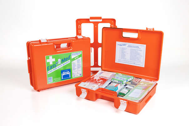 Sie sehen eine Packung EasyMed Erste Hilfe Kasten KFZ Z1020, Produktbild: 02 EasyMed Erste Hilfe Kasten KFZ Z1020, A-Nr.: 6029772 - 02