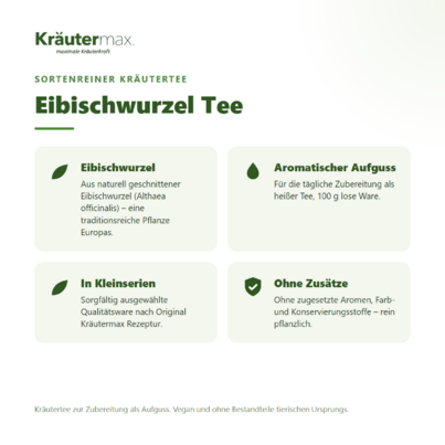 Sie sehen eine Packung Eibischwurzel Tee 100 g, Produktbild: 02 Eibischwurzel Tee 100 g, A-Nr.: 6017237 - 02