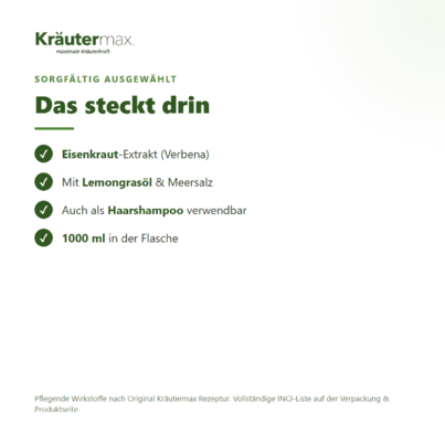Sie sehen eine Packung Eisenkraut Duschgel 1000 ml, Produktbild: 03 Eisenkraut Duschgel 1000 ml, A-Nr.: 4832714 - 03