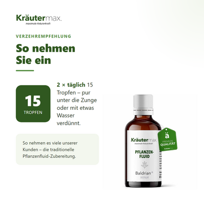 Sie sehen eine Packung Baldrian plus Tropfen 50 ml, Produktbild: 05 Baldrian plus Tropfen 50 ml, A-Nr.: 4433977 - 05