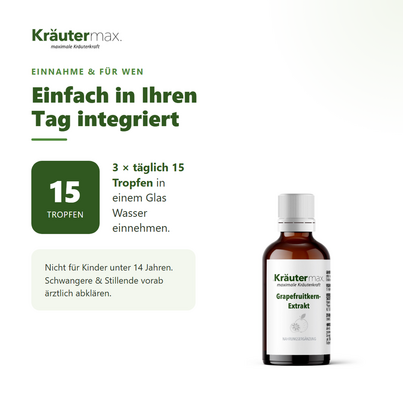 Sie sehen eine Packung Grapefruitkern Extrakt Tropfen 25 ml, Produktbild: 04 Grapefruitkern Extrakt Tropfen 25 ml, A-Nr.: 6129930 - 04