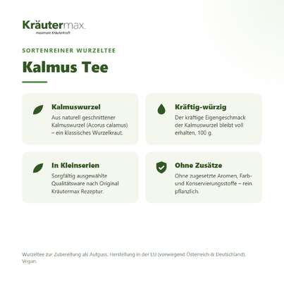 Sie sehen eine Packung Kalmus Tee 100 g, Produktbild: 02 Kalmus Tee 100 g, A-Nr.: 4608572 - 02