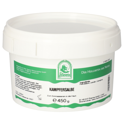 Sie sehen eine Packung KAMPFER SALBE 450 G, Produktbild: 01 KAMPFER SALBE 450 G, A-Nr.: 5725009 - 01