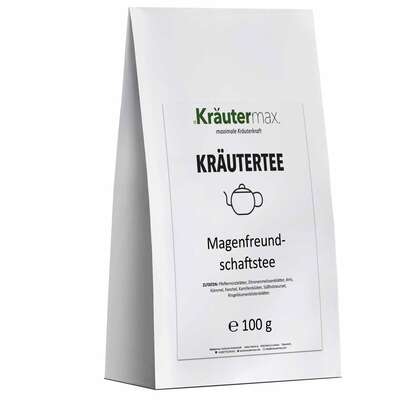 Sie sehen eine Packung Magenfreundschaftstee 100 g, Produktbild: 01 Magenfreundschaftstee 100 g, A-Nr.: 6017579 - 01