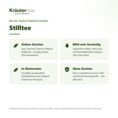 Sie sehen eine Packung Stilltee 100 g, Produktbild: 02 Stilltee 100 g, A-Nr.: 6017674 - 02