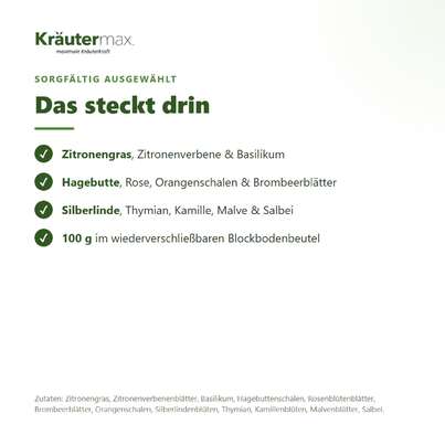 Sie sehen eine Packung Wohlfühltee 100 g, Produktbild: 03 Wohlfühltee 100 g, A-Nr.: 6032142 - 03