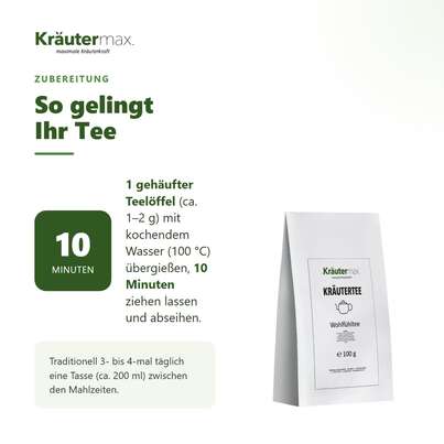 Sie sehen eine Packung Wohlfühltee 100 g, Produktbild: 04 Wohlfühltee 100 g, A-Nr.: 6032142 - 04