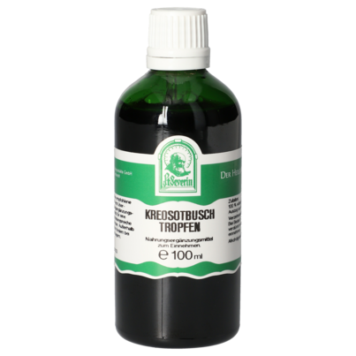 Sie sehen eine Packung KREOSOTBUSCH TROPFEN 100 ML, Produktbild: 01 KREOSOTBUSCH TROPFEN 100 ML, A-Nr.: 5832076 - 01