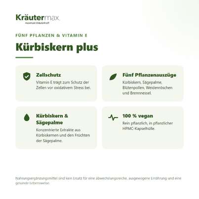 Kürbiskern plus Kapseln 60 Stück, A-Nr.: 3466609 - 02