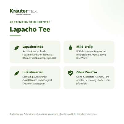 Sie sehen eine Packung Lapacho Tee 100 g, Produktbild: 02 Lapacho Tee 100 g, A-Nr.: 6017533 - 02