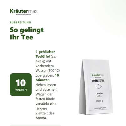 Sie sehen eine Packung Lapacho Tee 100 g, Produktbild: 04 Lapacho Tee 100 g, A-Nr.: 6017533 - 04