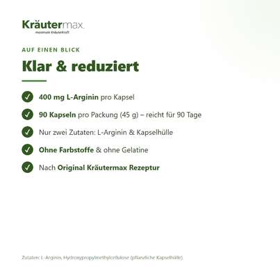 L Arginin Kapseln 90 Stück, A-Nr.: 5804298 - 03