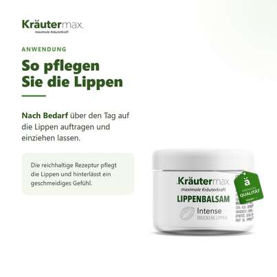 Sie sehen eine Packung Lippenbalsam intense 15 ml, Produktbild: 04 Lippenbalsam intense 15 ml, A-Nr.: 5921621 - 04